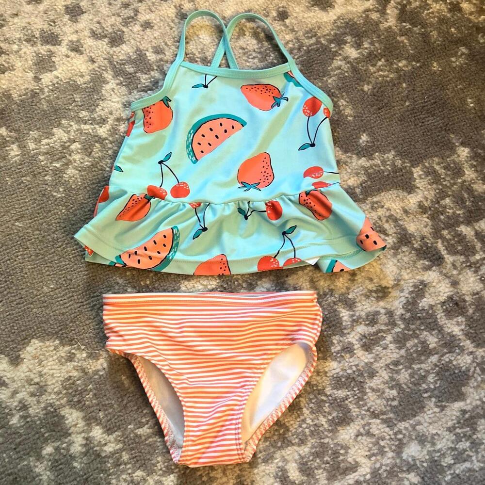 Simple Joys Toddler Girls Two Piece Swimsuit 2t